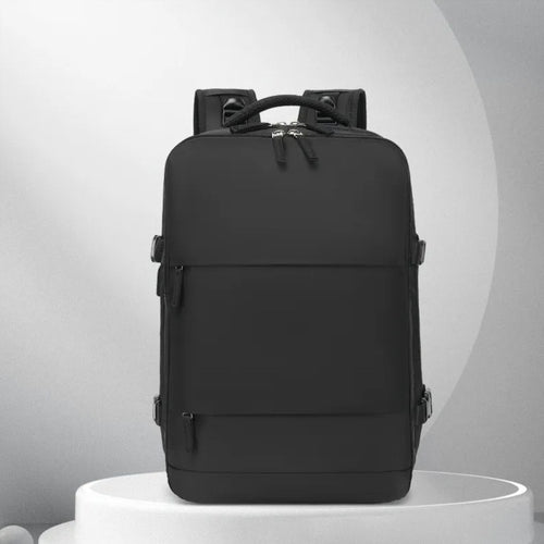 ViaLeggera AirPack cabin travel backpack in black, front view
